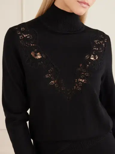 Zimmermann Valiant Lace-trimmed Wool Turtleneck | Thumbnail 5 Zimmermann Valiant Lace-trimmed Wool Turtleneck | Thumbnail 5