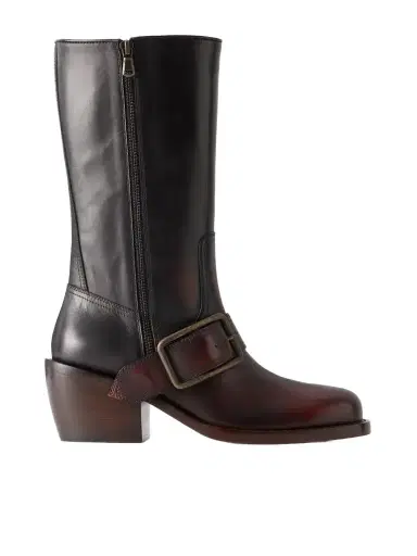 Dries Van Noten Buckle-detail Leather Knee Boots | Thumbnail 1 Dries Van Noten Buckle-detail Leather Knee Boots | Thumbnail 1