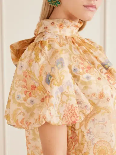 Zimmermann Valiant Bubble Linen And Silk-blend Blouse | Thumbnail 5 Zimmermann Valiant Bubble Linen And Silk-blend Blouse | Thumbnail 5