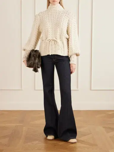 Zimmermann Valiant Embroidered Tie-detailed Wool Sweater | Thumbnail 2 Zimmermann Valiant Embroidered Tie-detailed Wool Sweater | Thumbnail 2