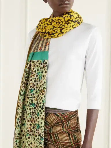 Dries Van Noten Floral-printed Satin Scarf | Thumbnail 5 Dries Van Noten Floral-printed Satin Scarf | Thumbnail 5