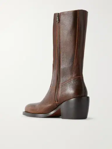 Dries Van Noten Leather Knee Boots | Thumbnail 3 Dries Van Noten Leather Knee Boots | Thumbnail 3