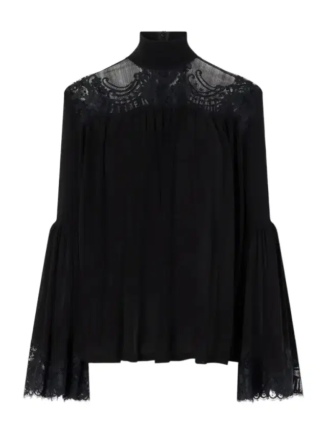 Valiant Lace-trimmed Lyocell-blend Blouse Valiant Lace-trimmed Lyocell-blend Blouse