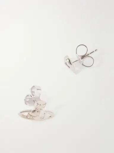 Vivienne Westwood Leodaria Logo Sterling Silver Earrings | Thumbnail 3 Vivienne Westwood Leodaria Logo Sterling Silver Earrings | Thumbnail 3