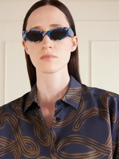 Loewe + Paula's Ibiza D-frame Striped Acetate Sunglasses | Thumbnail 2 Loewe + Paula's Ibiza D-frame Striped Acetate Sunglasses | Thumbnail 2