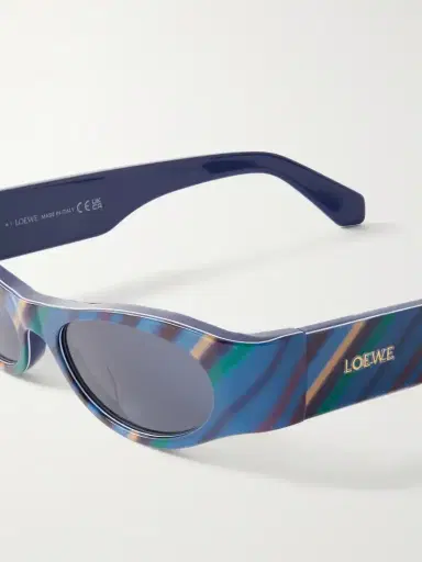 Loewe + Paula's Ibiza D-frame Striped Acetate Sunglasses | Thumbnail 4 Loewe + Paula's Ibiza D-frame Striped Acetate Sunglasses | Thumbnail 4