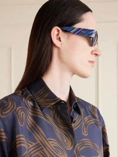 Loewe + Paula's Ibiza D-frame Striped Acetate Sunglasses | Thumbnail 5 Loewe + Paula's Ibiza D-frame Striped Acetate Sunglasses | Thumbnail 5