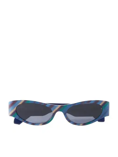 Loewe + Paula's Ibiza D-frame Striped Acetate Sunglasses | Thumbnail 1 Loewe + Paula's Ibiza D-frame Striped Acetate Sunglasses | Thumbnail 1
