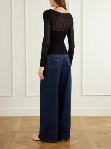 Zimmermann Pointelle Merino Wool-blend Lace Top | Thumbnail 4 Zimmermann Pointelle Merino Wool-blend Lace Top | Thumbnail 4
