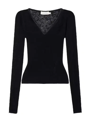 Zimmermann Pointelle Merino Wool-blend Lace Top | Thumbnail 1 Zimmermann Pointelle Merino Wool-blend Lace Top | Thumbnail 1