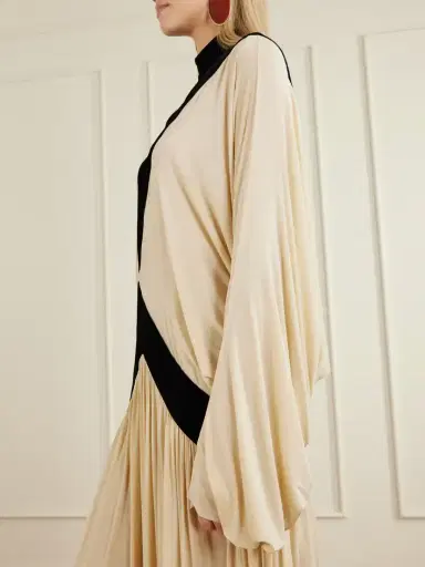 Zimmermann Valiant Deco Pleated Paneled Velvet-trimmed Jersey Maxi Dress | Thumbnail 4 Zimmermann Valiant Deco Pleated Paneled Velvet-trimmed Jersey Maxi Dress | Thumbnail 4