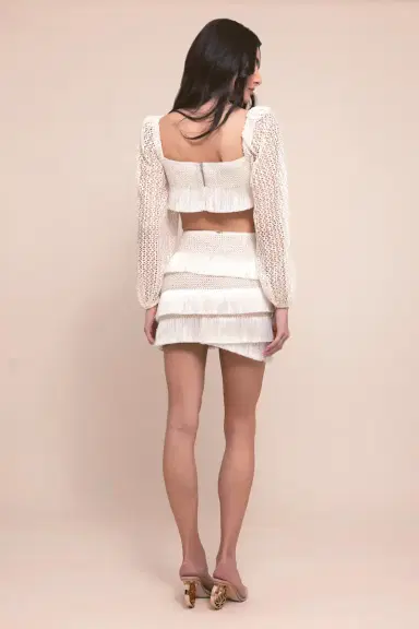 PatBo AYLA FRINGE LONG SLEEVE TOP | Thumbnail 2 PatBo AYLA FRINGE LONG SLEEVE TOP | Thumbnail 2
