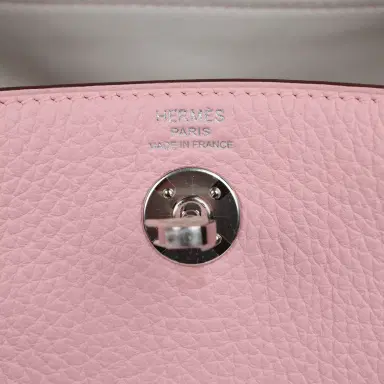 HERMÈS Hermes Mini Lindy II Rose Sakura Verso Clemence Palladium Hardware | Thumbnail 8 HERMÈS Hermes Mini Lindy II Rose Sakura Verso Clemence Palladium Hardware | Thumbnail 8