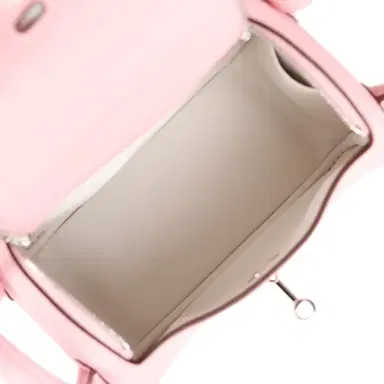 HERMÈS Hermes Mini Lindy II Rose Sakura Verso Clemence Palladium Hardware | Thumbnail 9 HERMÈS Hermes Mini Lindy II Rose Sakura Verso Clemence Palladium Hardware | Thumbnail 9