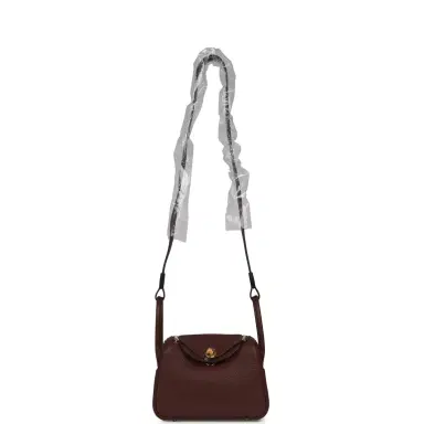 HERMÈS Hermes Mini Lindy II Terre Clemence Gold Hardware | Thumbnail 7 HERMÈS Hermes Mini Lindy II Terre Clemence Gold Hardware | Thumbnail 7