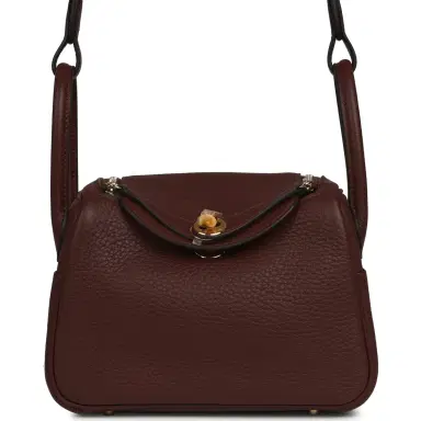 HERMÈS Hermes Mini Lindy II Terre Clemence Gold Hardware | Thumbnail 1 HERMÈS Hermes Mini Lindy II Terre Clemence Gold Hardware | Thumbnail 1