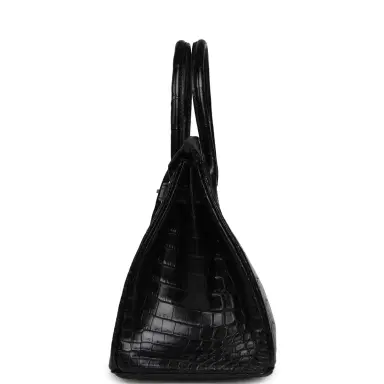 HERMÈS Pre-owned Hermes Birkin 30 Black Matte Niloticus Crocodile Gold Hardware | Thumbnail 3 HERMÈS Pre-owned Hermes Birkin 30 Black Matte Niloticus Crocodile Gold Hardware | Thumbnail 3