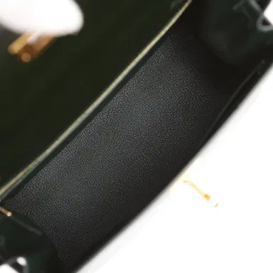 HERMÈS Pre-owned Hermes Kelly Sellier 28 Vert Fonce Box Gold Hardware | Thumbnail 9 HERMÈS Pre-owned Hermes Kelly Sellier 28 Vert Fonce Box Gold Hardware | Thumbnail 9