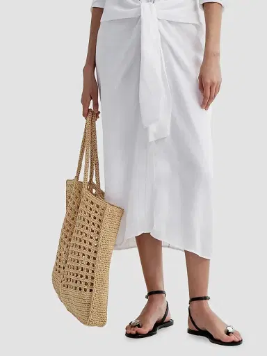 A.L.C. Women's Lucy Woven Paper Yarn Tote Bag - Desert Palm | Thumbnail 2 A.L.C. Women's Lucy Woven Paper Yarn Tote Bag - Desert Palm | Thumbnail 2