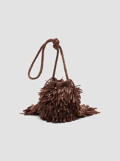 A.L.C. Women's Sasha Fringed Paper Yarn Crossbody Bag - Chocolate | Thumbnail 3 A.L.C. Women's Sasha Fringed Paper Yarn Crossbody Bag - Chocolate | Thumbnail 3