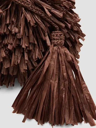 A.L.C. Women's Sasha Fringed Paper Yarn Crossbody Bag - Chocolate | Thumbnail 5 A.L.C. Women's Sasha Fringed Paper Yarn Crossbody Bag - Chocolate | Thumbnail 5