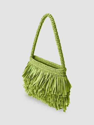A.L.C. Women's Janie Fringed Woven Paper Shoulder Bag - Meadow Green | Thumbnail 3 A.L.C. Women's Janie Fringed Woven Paper Shoulder Bag - Meadow Green | Thumbnail 3