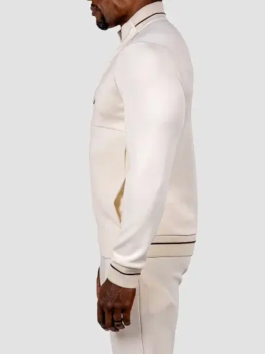 Maceoo Men's Marthyr Zip Sweater - White | Thumbnail 4 Maceoo Men's Marthyr Zip Sweater - White | Thumbnail 4