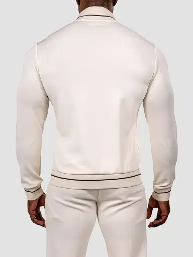 Maceoo Men's Marthyr Zip Sweater - White | Thumbnail 5 Maceoo Men's Marthyr Zip Sweater - White | Thumbnail 5