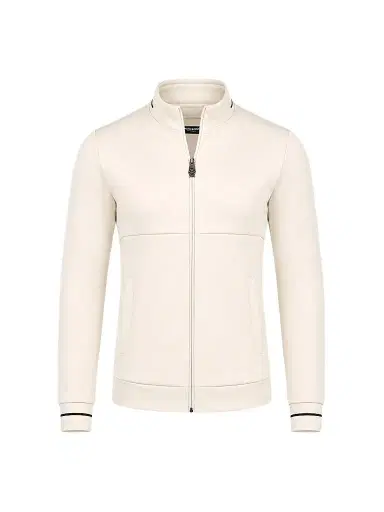 Maceoo Men's Marthyr Zip Sweater - White | Thumbnail 1 Maceoo Men's Marthyr Zip Sweater - White | Thumbnail 1