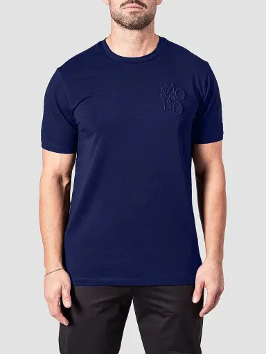 Maceoo Men's Resistance Embossed T-Shirt - Blue | Thumbnail 2 Maceoo Men's Resistance Embossed T-Shirt - Blue | Thumbnail 2