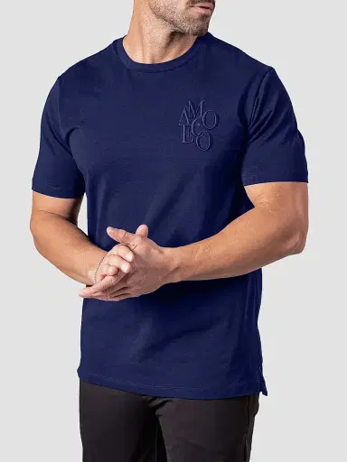 Maceoo Men's Resistance Embossed T-Shirt - Blue | Thumbnail 3 Maceoo Men's Resistance Embossed T-Shirt - Blue | Thumbnail 3