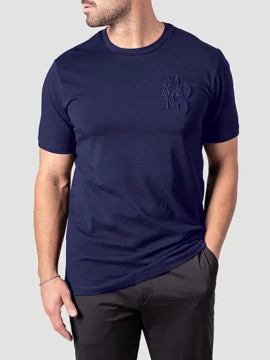 Maceoo Men's Resistance Embossed T-Shirt - Blue | Thumbnail 4 Maceoo Men's Resistance Embossed T-Shirt - Blue | Thumbnail 4