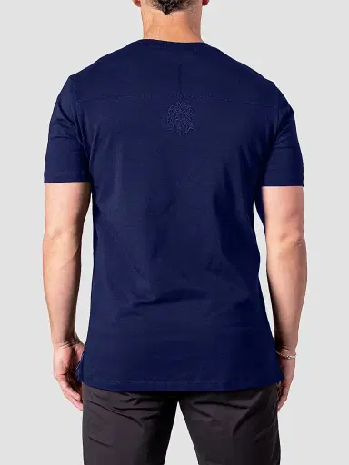 Maceoo Men's Resistance Embossed T-Shirt - Blue | Thumbnail 6 Maceoo Men's Resistance Embossed T-Shirt - Blue | Thumbnail 6