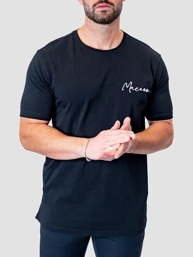 Maceoo Men's Signature T-Shirt - Black | Thumbnail 6 Maceoo Men's Signature T-Shirt - Black | Thumbnail 6