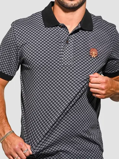 Maceoo Men's Mozart Square Tip Polo Shirt - Black | Thumbnail 6 Maceoo Men's Mozart Square Tip Polo Shirt - Black | Thumbnail 6