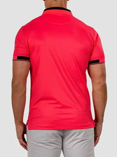 Maceoo Men's Knit Ascension Polo Shirt - Pink | Thumbnail 3 Maceoo Men's Knit Ascension Polo Shirt - Pink | Thumbnail 3