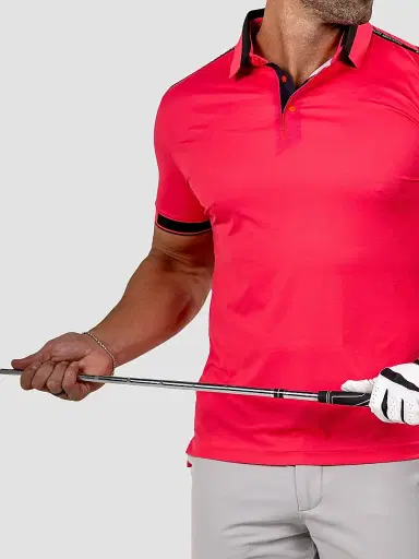 Maceoo Men's Knit Ascension Polo Shirt - Pink | Thumbnail 7 Maceoo Men's Knit Ascension Polo Shirt - Pink | Thumbnail 7