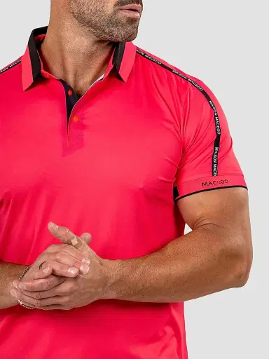 Maceoo Men's Knit Ascension Polo Shirt - Pink | Thumbnail 8 Maceoo Men's Knit Ascension Polo Shirt - Pink | Thumbnail 8