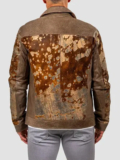 Maceoo Men's Marthyr Cowhide Jacket - Brown | Thumbnail 6 Maceoo Men's Marthyr Cowhide Jacket - Brown | Thumbnail 6
