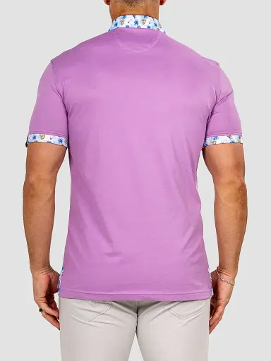 Maceoo Men's Newton Polo Shirt - Purple | Thumbnail 4 Maceoo Men's Newton Polo Shirt - Purple | Thumbnail 4