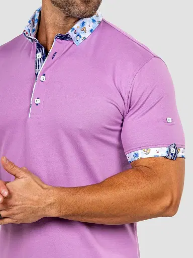 Maceoo Men's Newton Polo Shirt - Purple | Thumbnail 8 Maceoo Men's Newton Polo Shirt - Purple | Thumbnail 8