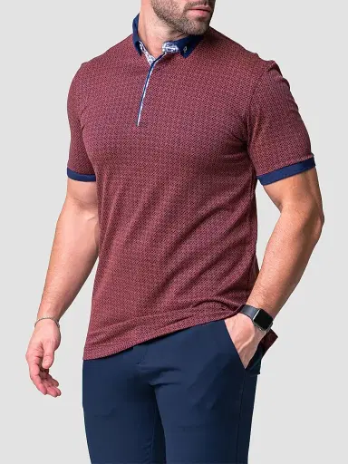 Maceoo Men's Mozart Opa Polo Shirt - Red - Size XXXL | Thumbnail 4 Maceoo Men's Mozart Opa Polo Shirt - Red - Size XXXL | Thumbnail 4