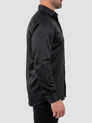 Maceoo Men's Stone Dollar Dress Shirt - Black | Thumbnail 5 Maceoo Men's Stone Dollar Dress Shirt - Black | Thumbnail 5