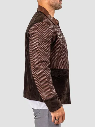 Maceoo Men's Marthyr Woven Jacket - Brown | Thumbnail 3 Maceoo Men's Marthyr Woven Jacket - Brown | Thumbnail 3