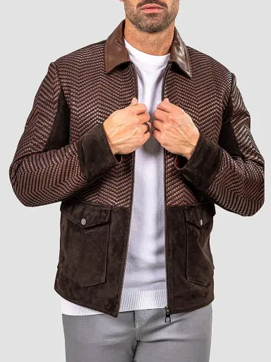 Maceoo Men's Marthyr Woven Jacket - Brown | Thumbnail 5 Maceoo Men's Marthyr Woven Jacket - Brown | Thumbnail 5