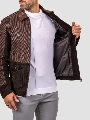 Maceoo Men's Marthyr Woven Jacket - Brown | Thumbnail 8 Maceoo Men's Marthyr Woven Jacket - Brown | Thumbnail 8