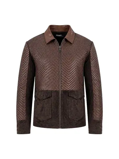 Maceoo Men's Marthyr Woven Jacket - Brown | Thumbnail 1 Maceoo Men's Marthyr Woven Jacket - Brown | Thumbnail 1