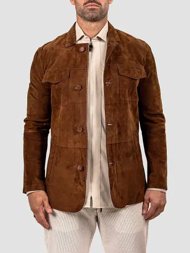 Maceoo Men's Marthyr Suede Jacket - Brown | Thumbnail 2 Maceoo Men's Marthyr Suede Jacket - Brown | Thumbnail 2