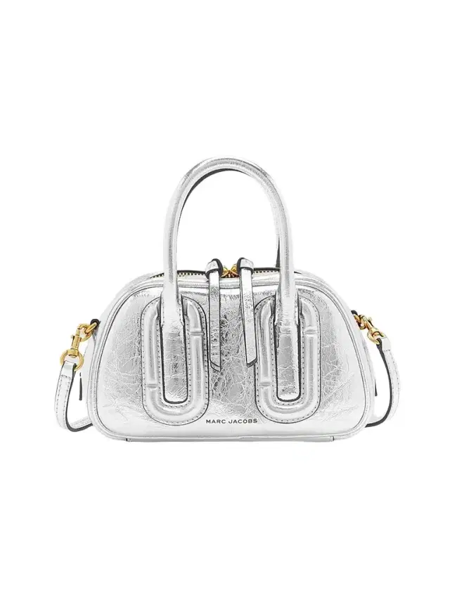 Women's The Micro Bauletto Babe Top Handle Bag - Silver Women's The Micro Bauletto Babe Top Handle Bag - Silver