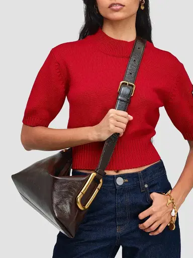 Marc Jacobs Women's Scene Crinkle Leather Shoulder Bag - Fondant | Thumbnail 3 Marc Jacobs Women's Scene Crinkle Leather Shoulder Bag - Fondant | Thumbnail 3